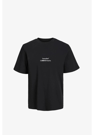Jack & Jones Jack&jones Jorgrocery Tee Ss Crew Neck 12230754-black4382 Siyah