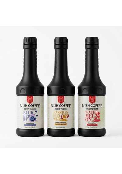 Nish Coffee Blue Berry -çarkıfelek-karpuz Aromalı Püre Sos 3 X 1.150 Gr