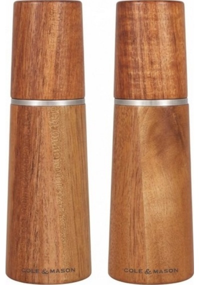 Cole & Mason H322225 Marlow Doğal Akasya Tuz Ve Karabiber Değirmenleri 185mm Çok Renkli