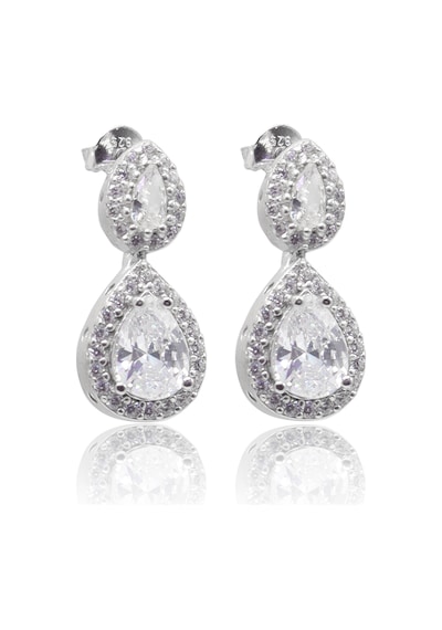 Zirkon Taşlı Damla Model 925 Ayar Gümüş Kadın Dörtlü Set 201025662