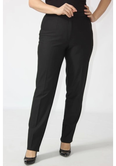 Moda Berray 2555 Gizli Cep Modeline Sahip Büyük Beden Pantolon Siyah Siyah