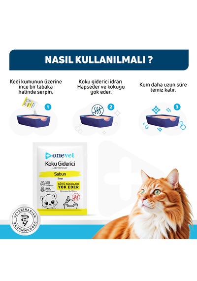 Onevet Kedi Koku Giderici Sabun Kokulu 15 x 25 G
