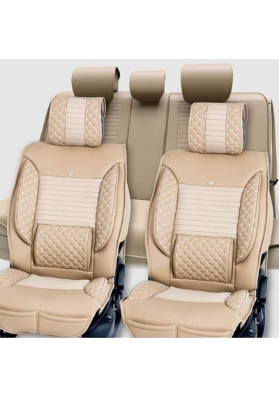 Chevrolet Cruze Sedan Lüks Deri Oto Koltuk Kılıfı Ön/arka Set Bej