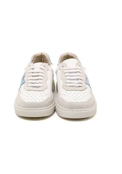 Sneaker Günlük Kadın Rc-25y-006-m44 John May Beyaz Cilt-a.mavi Süet Beyaz Cilt-a.mavi Süet Beyaz - Açık Mavi