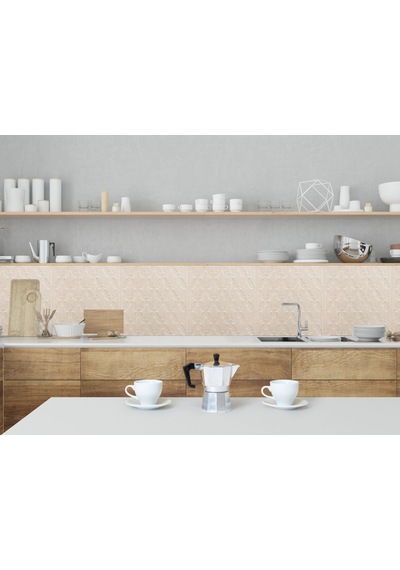 3 Boyutlu Duvar Paneli Kabartmalı Salon Desen Pvc 41x41 Cm/ 6 Adet /1 M² Beyaz Huş