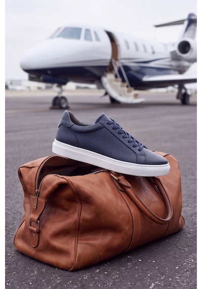 Liarca Ghostwood - Hakiki Deri Sararmaz Faylon Taban Lacivert Beyaz Erkek Sneaker Ayakkabı Lacivert - Beyaz