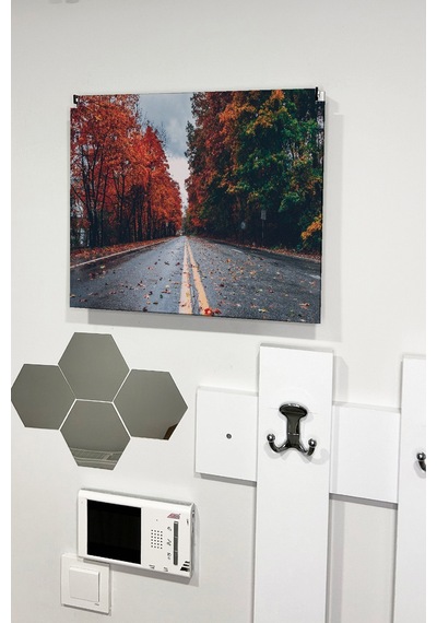 No77decor Sigorta Saklama Kutusu Aynı Zamanda Yol Ve Sonbahar Manzaralı Tablo