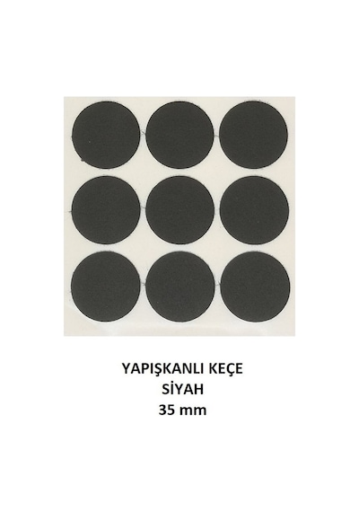 Zemin Koruyucu, Keçe Seti, Siyah, 7 Parça