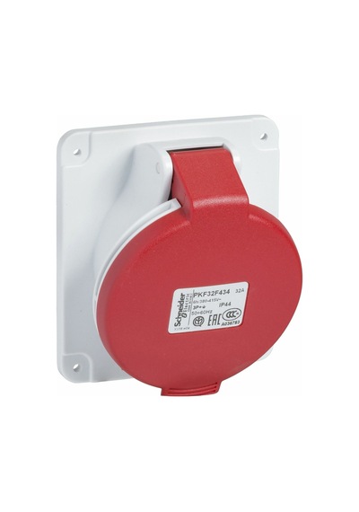 Schneider 5x32A Eğik Makine Prizi 380 Volt Trifaze Ip 44 Pkf32F43