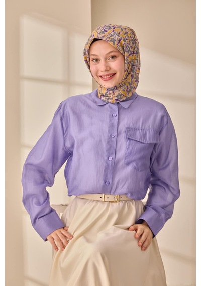 Silk Home Soft Eşarp 73091-10 Ekru, Sarı, Mor, Metalik