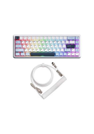 Ajazz Ak680 Max%68 Manyetik Switch Oyuncu Klavyesi, Coiled Kablo, 3000mah, 8000hz Kablolu-1000hz Kablosuz Polling Rate, Rgb Arkadan Aydınlatmalı Mekanik Klavye Beyaz Lacivert Ajazz Ak680 Max%68 Manyetik Switch Oyuncu Klavyesi, Coiled Kablo, 3000mah, 8000hz Kablolu-1000hz Kablosuz Polling Rate, Rgb Arkadan Aydınlatmalı Mekanik Klavye Beyaz Lacivert