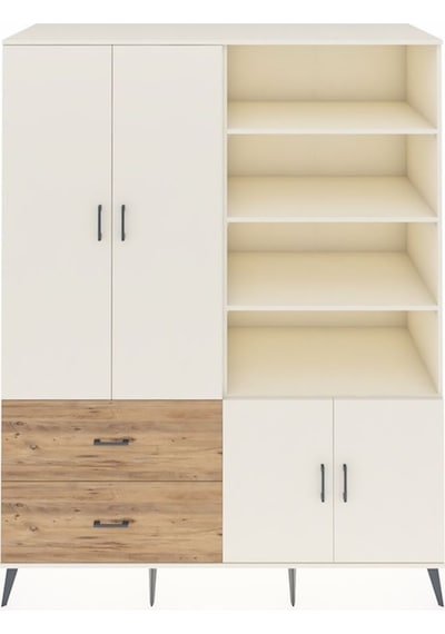Kronos Gardrop 7 Raflı 2 Çekmeceli Tek Askılı 176x59x221 Aytaşı-aytaşı/çam Aytaşı/çam Kronos Gardrop 7 Raflı 2 Çekmeceli Tek Askılı 176x59x221 Aytaşı-aytaşı/çam Aytaşı/çam