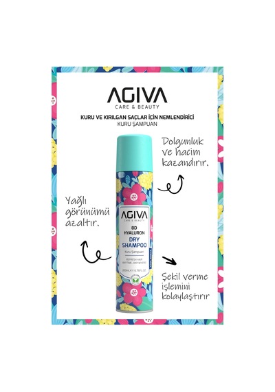 Agiva 8D Hyaluron Hindistan Cevizi Kokulu Hacimlendirici Kuru Şampuan 200 ML