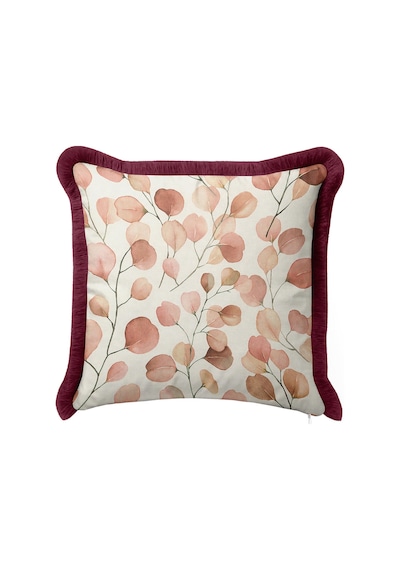 Modern Yaprak Motifli Saçaklı Yastık Kılıfı - Akvarel Sonbahar Bohem Bordo Püsküllü Kırlent Kılıfı Açık Adaçayı Aqua Modern Yaprak Motifli Saçaklı Yastık Kılıfı - Akvarel Sonbahar Bohem Bordo Püsküllü Kırlent Kılıfı Açık Adaçayı Aqua