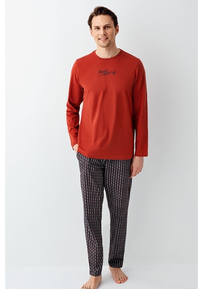 Arnetta Erkek Kahverengi Pijama Takımı Ar3506-s-v1 Kahverengi