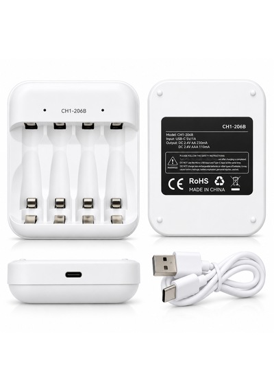 4 Yuvalı Aa/aaa Ni-mh Pil Şarj Cihazı Usb Type-c