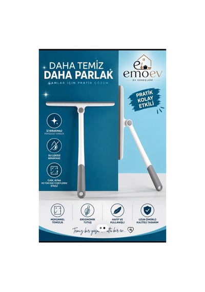 2'li Zemin Ve Cam Temizlik Seti - 360 Döner Başlıklı Spreyli Mop Paspas + Hediye Cam & Ayna Çekçeği