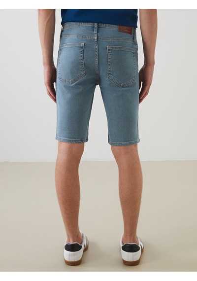 Lcw Jeans Yeşil Süper Skinny Fit Erkek Jean Şort