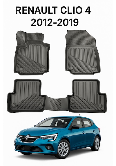 Renault Clio 4 Sport Tourer 2012-2019+uyumlu 3d Oto Paspas Premium