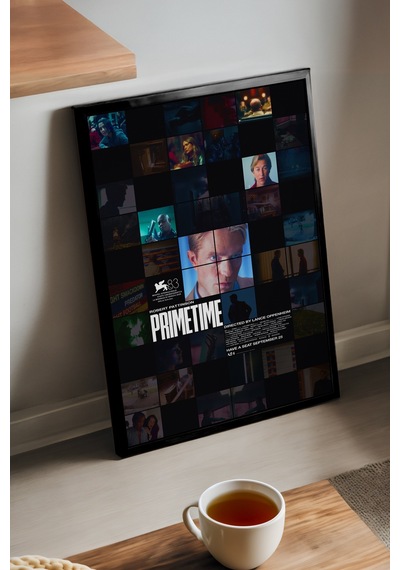 Primetime Siyah Ahşap Çerçeveli Poster, Dekoratif Film Duvar Tablosu