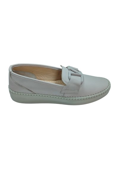 Frida 2044 Kadın Bej 37-41 Deri Tokalı Comfort Ayakkabı Bej