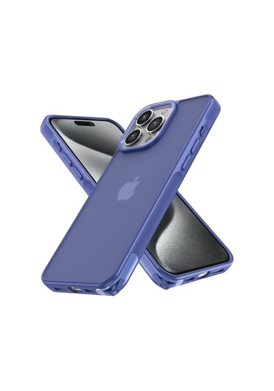 Newface Apple iPhone Uyumlu 15 Pro Kılıf Elegant Kapak - Açık Mavi Diğer