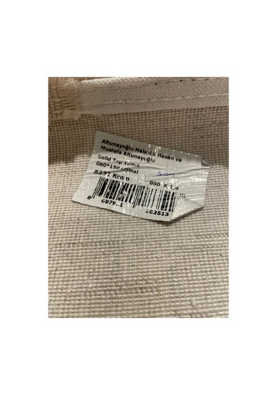 Solid 8331 Krem Halı Çok Renkli
