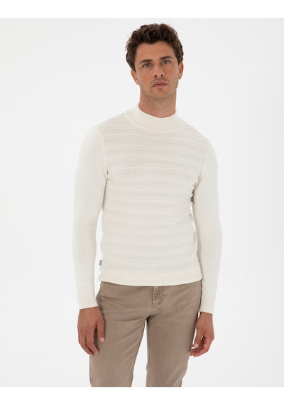 Pierre Cardin Erkek Ekru Kazak /triko 50315751-vr019 Ekru
