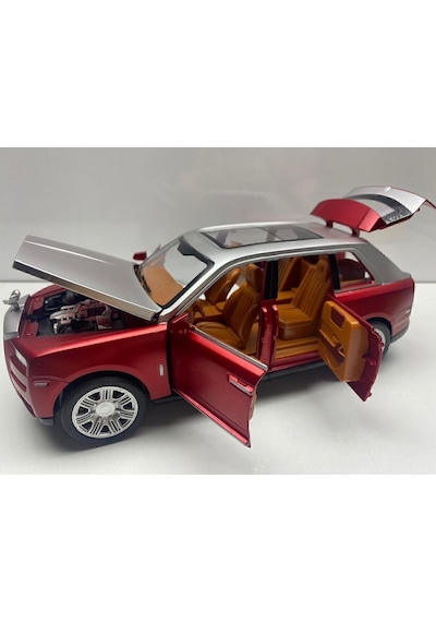 Rolls Royce Metal Model Araba Metal Oyuncak Araba 1.24 Koleksiyon Araba Kapılar Açılır Sesli Işıklı Gri
