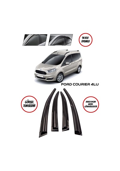 Ford Courier Cam Rüzgarlığı 4lü Takım
