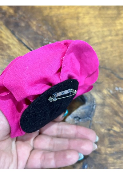 12 x 12 CM Kabartma Çiçek Broş Yaka İğnesi Giyim Aksesuarı Pembe