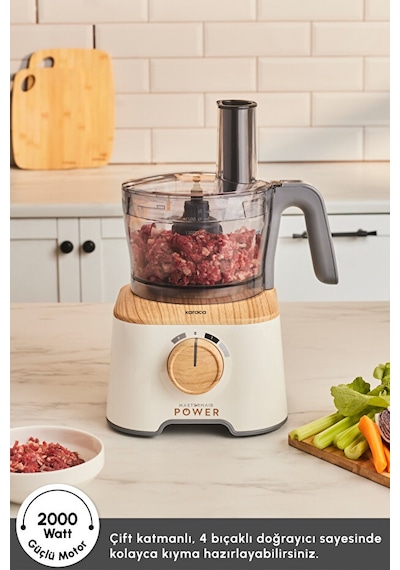 Karaca Mastermaid Power 10 in1 2000 W Mutfak Robotu