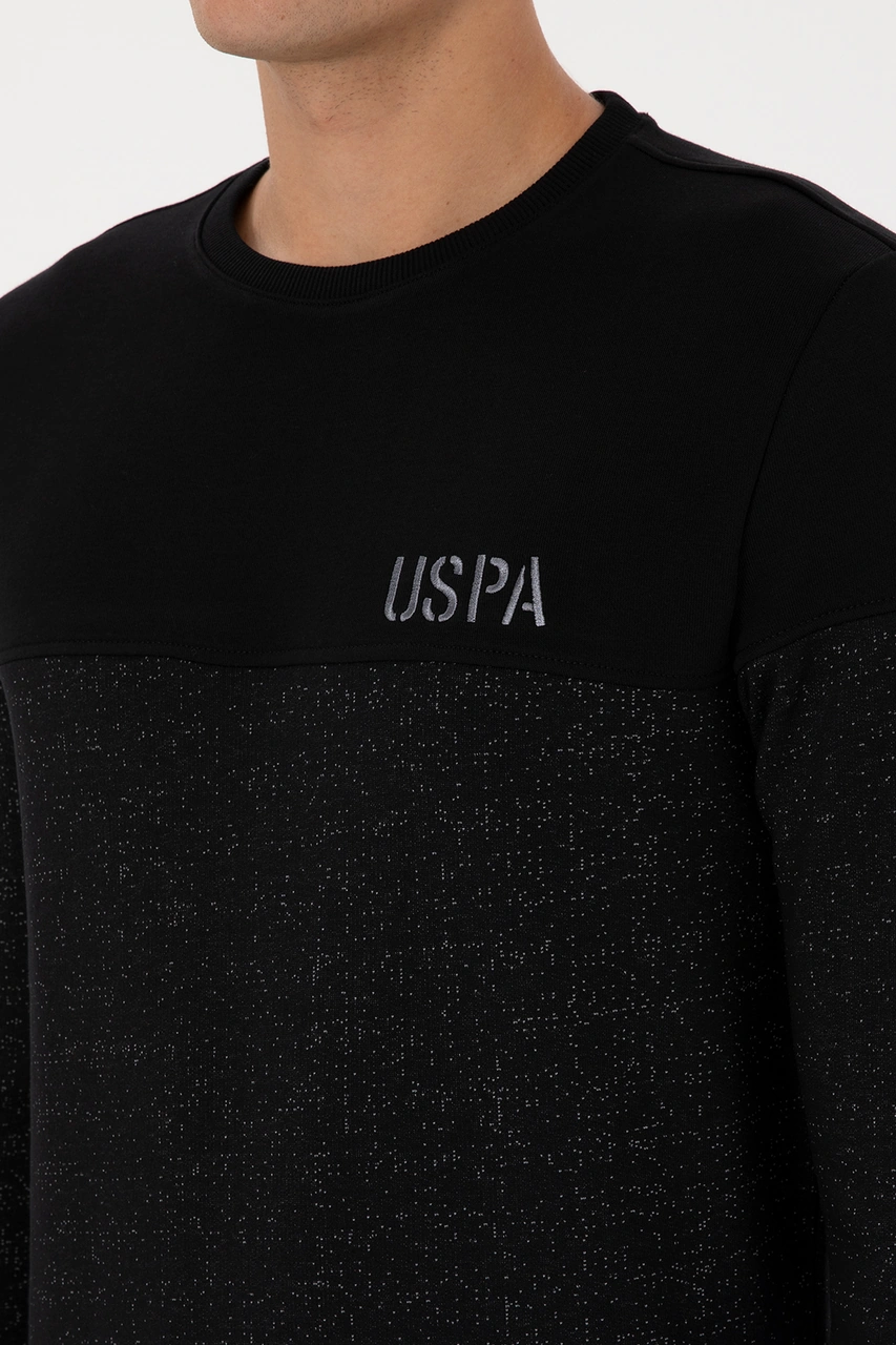 U.S. Polo Assn. Erkek Regular Fit Bisiklet Yaka Siyah Sweatshirt 50316380-VR046
