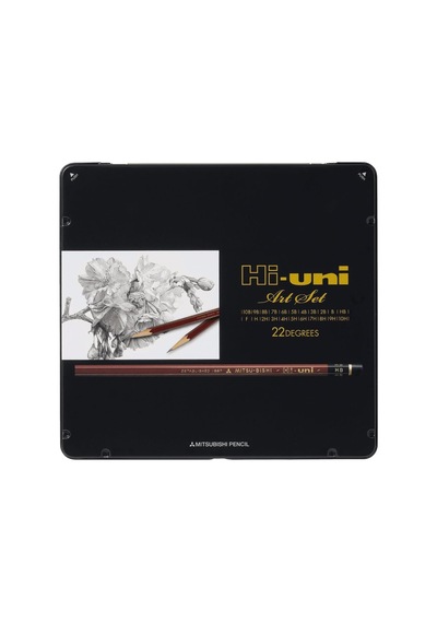Merhaba Ahşap Kalem Sanat Seti - 10b - 10h - 22'li Kutu Huas Çok Renkli