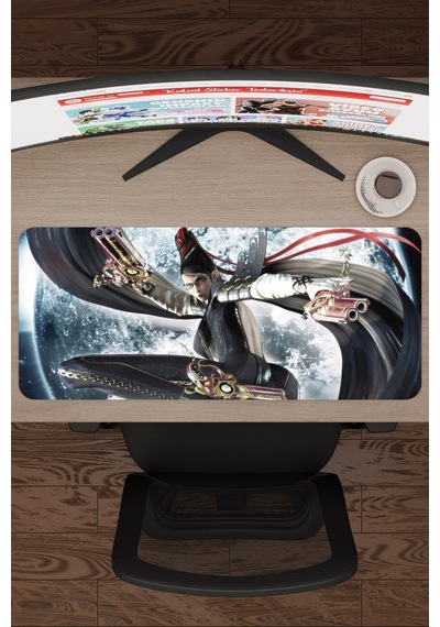 Bayonetta Kaymaz Dikişli Kauçuk Oyuncu Mousepad V1 - 70x30 Xl Gaming Mouse Pad Fare Altlığı