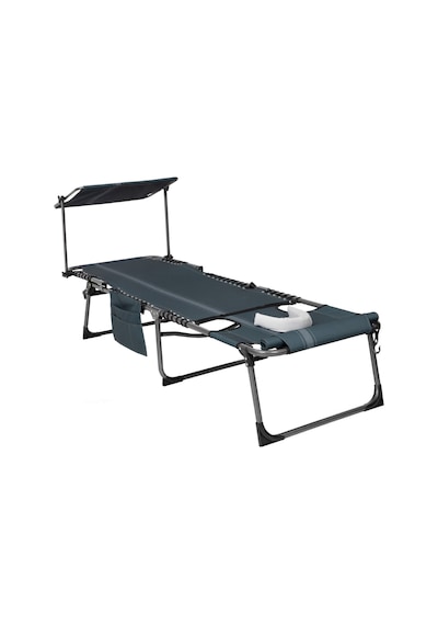 Kingcamp Magnolia B10 Plus Hands-free Premium 7 Kademeli Katlanır Şezlong Blue/grey Koyu Mavi