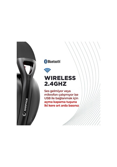 Ayrex Crack H11 Siyah Wireless 2.4g+ Bluetooth Mikrofonlu Oyuncu Kulaklığı