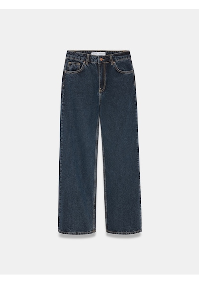 Dilvin 72369 %100 Pamuk Wide Leg Jean-lacivert