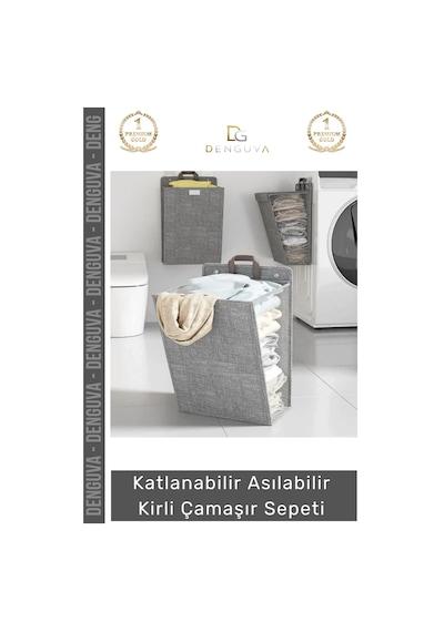 Çamaşırsepeti Modern Tasarım Yer Tasarrufu Sağlayan Şık Katlanabilir Asılabilir Kirli Çamaşır Sepet Çok Renkli