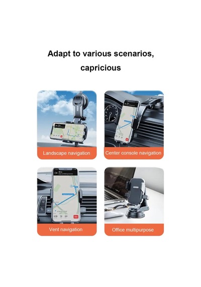 360 Dönebilen Araç Telefon Tutucu Hızlı Kilit Güçlü Tutuculuk Ltp-01 2 Mixed
