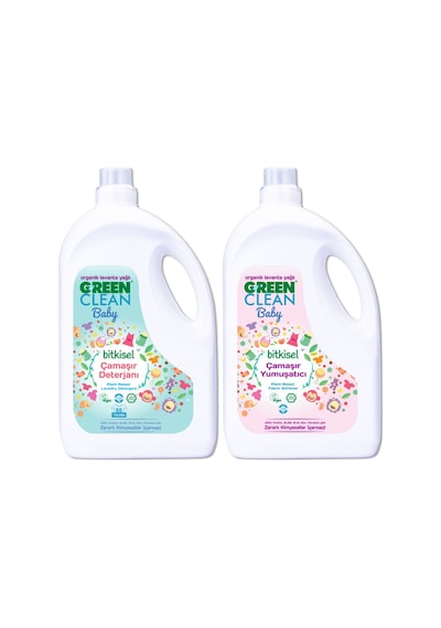 U Green Clean Baby Organik Lavanta Yağlı Bitkisel Çamaşır Deterjanı + Çamaşır Yumuşatıcı 2750 ML