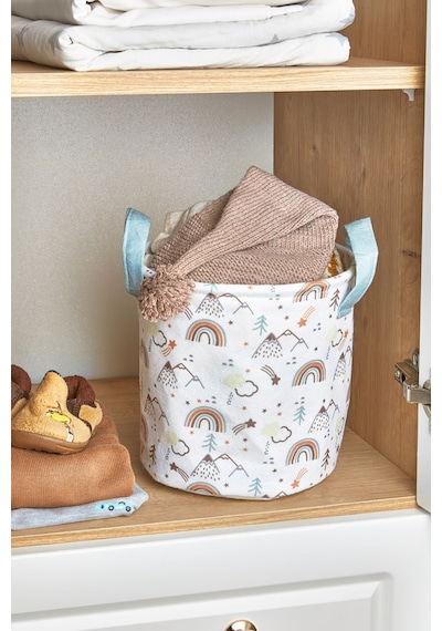 Serstil Rainbow Serisi Silindir Orta Boy Sepet - 20 X 20 Cm Gökkuşağı