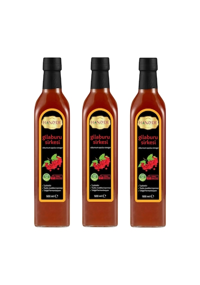 Hanzade Bitkisel Gilaburu Sirkesi 3 x 500 ML