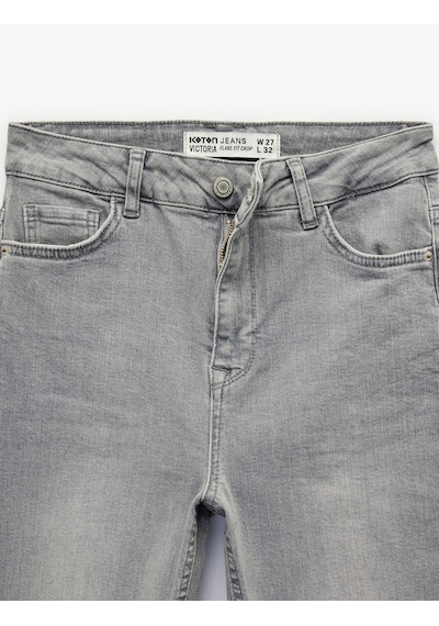 Koton Dar Kesim Normal Bel Cepli İspanyol Paça Jean Pantolon - Flare Jeans Gri 6sal40013md Gri Koton Dar Kesim Normal Bel Cepli İspanyol Paça Jean Pantolon - Flare Jeans Gri 6sal40013md Gri