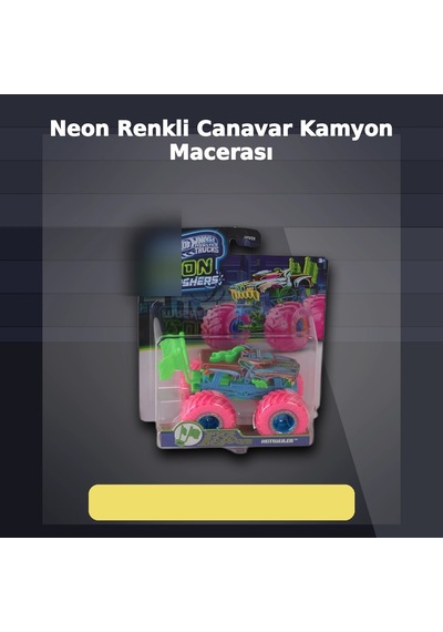 Jmv39 Neon Renkli 1:64 Ölçek Canavar Kamyon Monster Trucks Smashers Araç