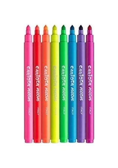 Neon Yıkanabilir Keçeli Kalem 8'li Set, Canlı Renkler