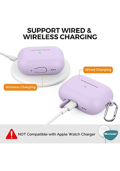 Ayrex Pro 2.nesil Için Kılıf Askılı Mat Silikon Siyah Airpods Pro 2. Nesil İle Uyumlu Kılıf - Siyah