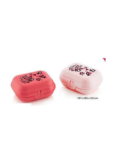 Tupperware Istiridye Sevgililer Günü 2 Li Saklama Kapları Çok Renkli