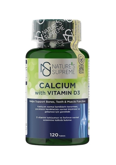 Natures Supreme Calcium With Vitamin D3 120 Tablet Aromasiz