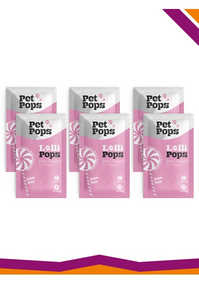Lollipops Tavuk Ciğeri Kefir 6'lı Kedi Köpek Ödül Lolipopu